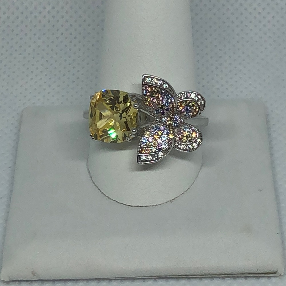 Sterling silver butterfly ring